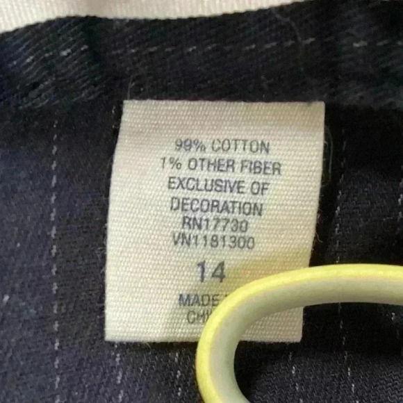 Converse One Star NWT Dark Navy Pinstripe Wrap Skirt. Size 14. - Picture 7 of 10